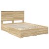 vidaXL Bed Frame with Drawer Sonoma Oak 140 x 200 cm Engineered Wood