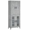 vidaXL Highboard Concrete Grey 69,5x34x180 cm Engineered Wood