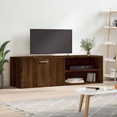 vidaXL TV Cabinet Brown Oak 120x34x37 cm Engineered Wood
