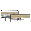 vidaXL Metal Bed Frame without Mattress Sonoma Oak 200x200 cm