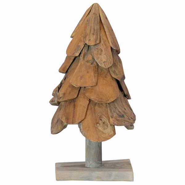 vidaXL Christmas Tree with Stand Brown 60 cm Solid teak wood