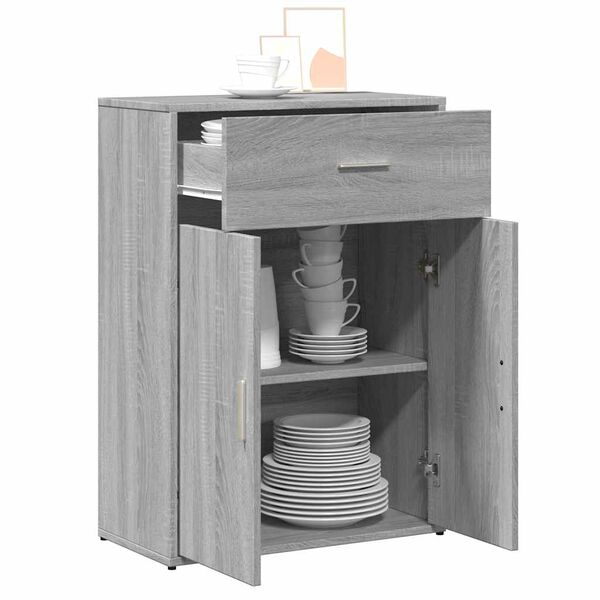 vidaXL Sideboard Grey Sonoma 60x30x84 cm Engineered Wood