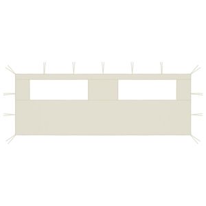 vidaXL Gazebo Sidewall with Windows 6x2 m Cream