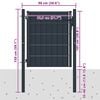 vidaXL Fence Gate PVC and Steel 100x100 cm Anthracite