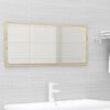 vidaXL 2 Piece Bathroom Furniture Set White and Sonoma Oak Engineered Wood