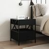 vidaXL Bedside Table with Infinity LED Black 40x40x51 cm