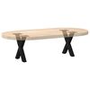 vidaXL Coffee Table Legs X-Shaped 2 pcs Black 37x(30-31) cm Steel
