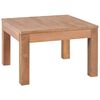 vidaXL Coffee Table Solid Teak Wood with Natural Finish 60x60x40 cm