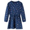 Kids'Dress with Long Sleeves Navy Blue 92