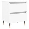 vidaXL Bedside Cabinet White 40x35x50 cm Engineered Wood