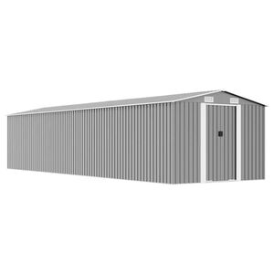 vidaXL Garden Shed Grey 257x779x181 cm Galvanised steel