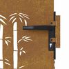 vidaXL Garden Gate 85x75 cm Corten Steel Bamboo Design