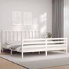 vidaXL Bed Frame without Mattress White 200x200 cm Solid Wood Pine