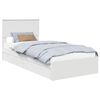 vidaXL Storage Bed with Headboard White 90 x 190 cm Engineered Wood