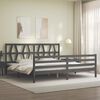 vidaXL Bed Frame without Mattress Grey 200x200 cm Solid Wood