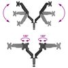 vidaXL Dual Monitor Arm for Max 27 Inch Screen Gas Spring 20 kg