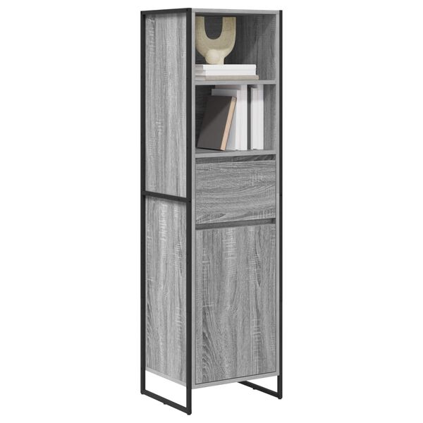 vidaXL Book Cabinet Grey Sonoma 43 x 36 x 150.5 cm Engineered Wood