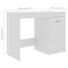 vidaXL Desk High Gloss White 100x50x76 cm Engineered Wood