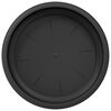 vidaXL Round Flower Tray 24 pcs Black &Oslash; 15.5 x 2 cm Plastic