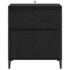 vidaXL Sideboard Black Oak 60 x 35 x 70 cm Engineered Wood and Iron