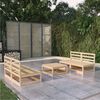 vidaXL 5 Piece Garden Lounge Set Solid Wood Pine