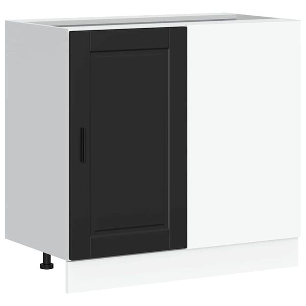 vidaXL Kitchen Base Cabinet "Porto" Black Engineered Wood