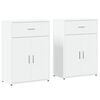 vidaXL Sideboards 2 pcs White 60x30x84 cm Engineered Wood