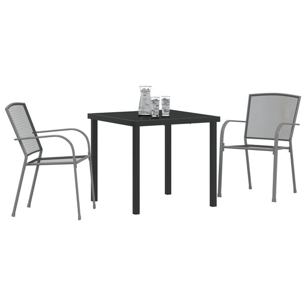 vidaXL Garden Dining Set 5 pcs Anthracite Steel