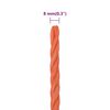 vidaXL Work Rope Orange 8 mm 250 m Polypropylene