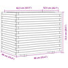 vidaXL Garden Planter White 90x60x72.5 cm Solid Wood Pine