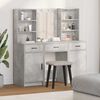 vidaXL Dressing Table Set 3 pcs Concrete Grey Engineered Wood