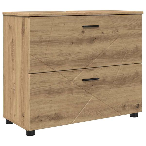 vidaXL Bathroom Cabinet with Drawer Artisan Oak 76.5 x 35 x 64 cm