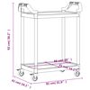 vidaXL 2-Tier Trolley Grey 81x41x92 cm Aluminium