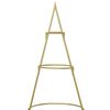 vidaXL Metal Christmas Tree with Stand Gold 150 cm Powder-coated steel