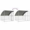 vidaXL Dog Kennel 3 pcs Silver 6 x 2 x 2 m Galvanised steel