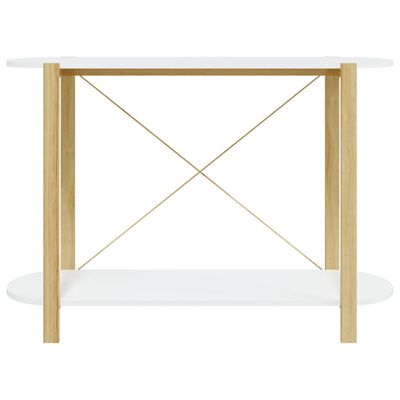vidaXL Console Table White 110x38x75 cm Engineered Wood
