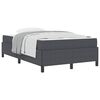 vidaXL Bed Frame with Mattress Dark Grey 120 x 200 cm Fabric