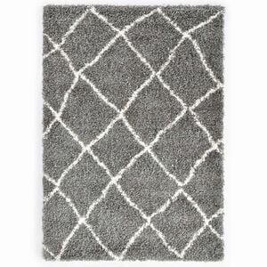 vidaXL Rug Trellis Grey 230 x 160 cm Polypropylene