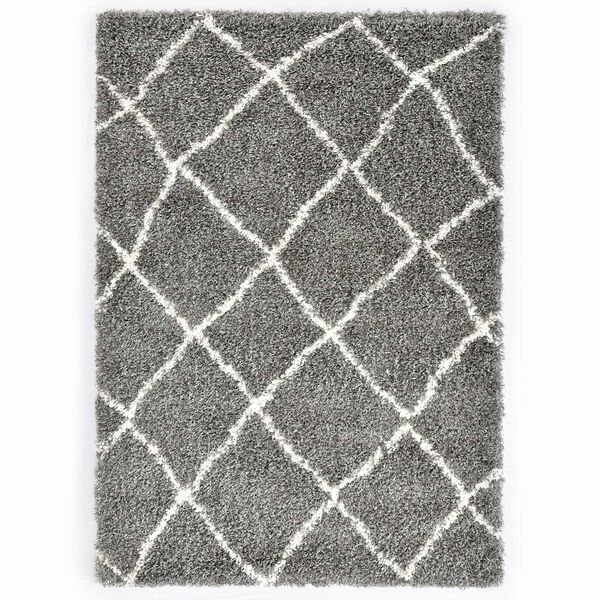 vidaXL Rug Trellis Grey 230 x 160 cm Polypropylene