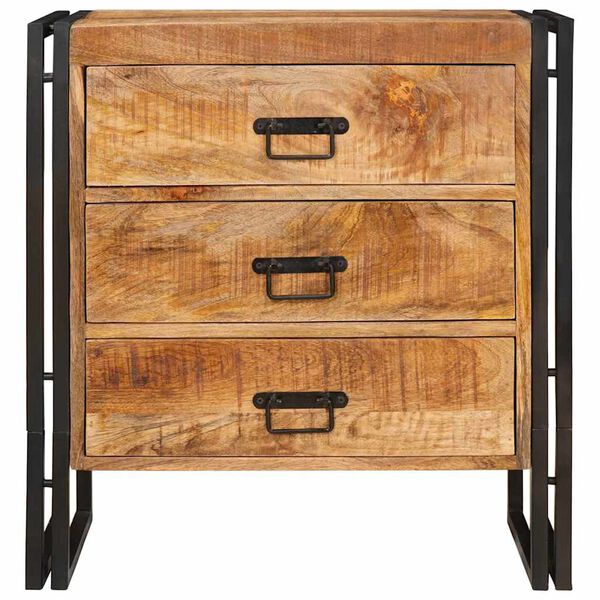 vidaXL Sideboard with Drawer Brown 66 x 33 x 70 cm Solid Mango Wood