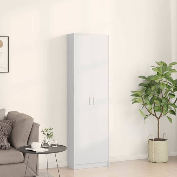 vidaXL Wardrobe with Shelf White 55 x 25 x 189 cm Engineered Wood