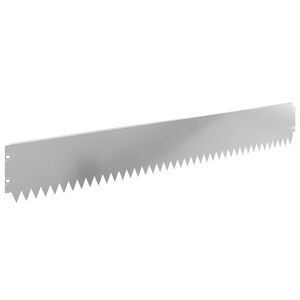 vidaXL Lawn Edging 10 pcs 103 x 15 cm Steel Silver