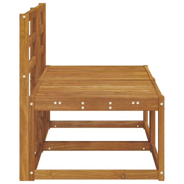 vidaXL 2 Piece Outdoor Middle Sofa Solid Acacia Wood Natural