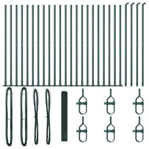 vidaXL Welded Wire Fence with Concrete Base 50 x 1.2 m (W x H)