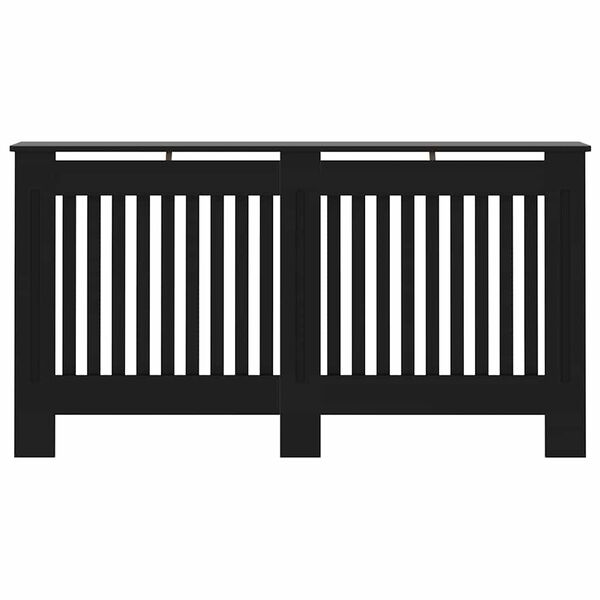 vidaXL Radiator Cover Black 152x19x81.5 cm MDF