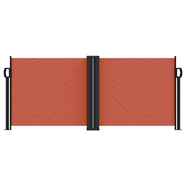 vidaXL Retractable Side Awning Terracotta 100x1000 cm