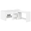 vidaXL Kids'High Bed Frame with Desk 2 pcs White Engineered Wood