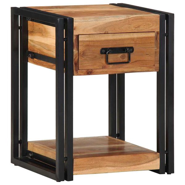 vidaXL Bedside Cabinet 2 pcs Brown 40 x 35 x 50 cm Solid acacia wood