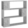 vidaXL Book Cabinet Room Divider Concrete Grey 100x24x94 cm