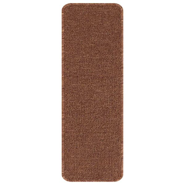 vidaXL Anti-slip Stair Mats Latex backing 15 pcs Yellow 60 x 25 cm PP